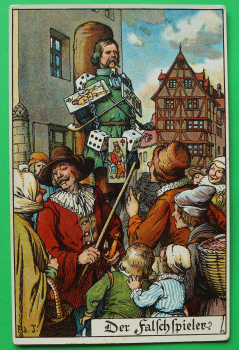 AK Nürnberg / 1904-1910 / Litho / Mittelalter Strafen / Falschspieler / Künstler Karten Ad J